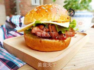 #柏翠大赛#美味叉烧鸡腿堡的做法步骤:11