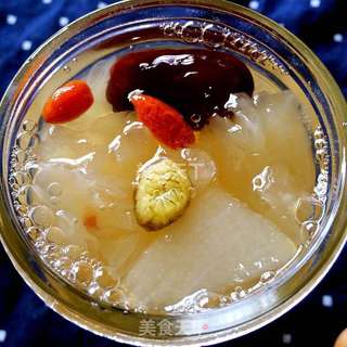 雪梨胎菊银耳羹的做法步骤:7