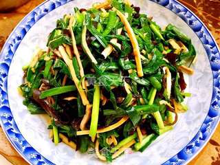 韭菜木耳炒豆干的做法步骤:15