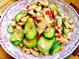 黄瓜口蘑炒肉片的做法步骤:15