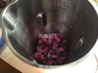 紫山药梨汁的做法步骤:6