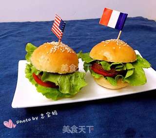 #柏翠大赛#高颜值的mini牛排汉堡的做法步骤:10