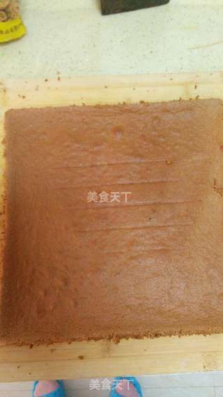 #柏翠大赛#可可焦糖戚风卷的做法步骤:14
