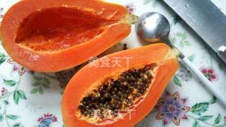 抹茶牛奶木瓜冻的做法步骤:2