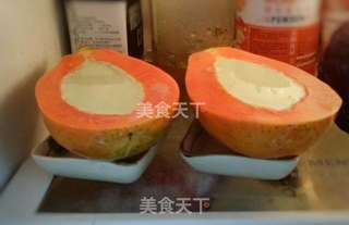 抹茶牛奶木瓜冻的做法步骤:10