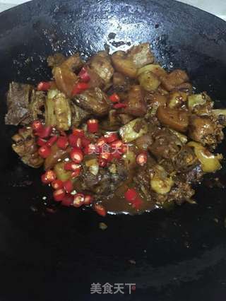老干妈豆豉烧排骨的做法步骤:7