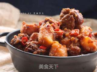 老干妈豆豉烧排骨的做法步骤:9
