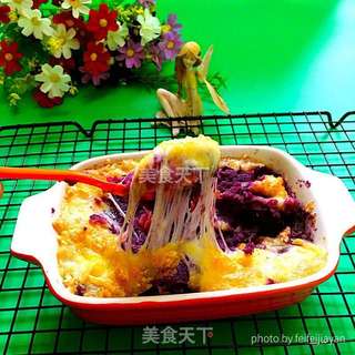 #柏翠大赛#焗紫薯的做法步骤:7
