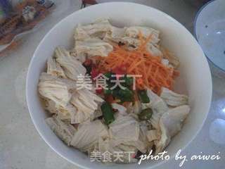 腐竹拌鸡丝的做法步骤:7