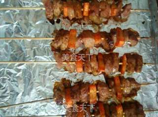 #ACA烘焙明星大赛#孜然肉串的做法步骤:6