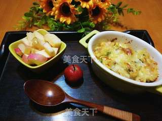 芝士香葱焗白薯的做法步骤:7