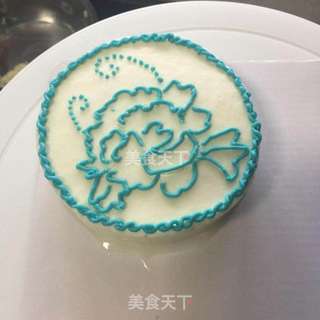 #柏翠大赛#【青花瓷拨浪鼓】手绘慕斯蛋糕的做法步骤:10