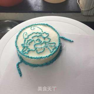 #柏翠大赛#【青花瓷拨浪鼓】手绘慕斯蛋糕的做法步骤:11