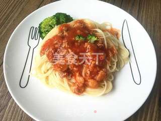 番茄肉末意面的做法步骤:11