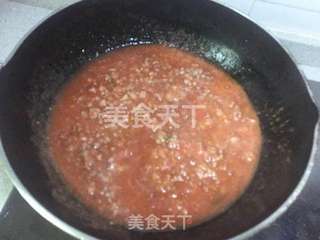 番茄肉末意面的做法步骤:7