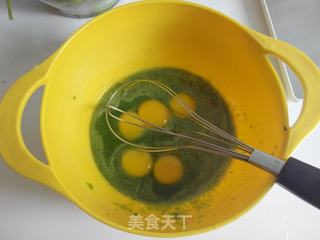 #柏翠大赛#菠菜红豆蛋糕的做法步骤:3
