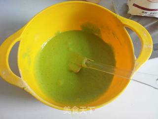 #柏翠大赛#菠菜红豆蛋糕的做法步骤:5