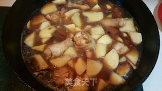 鸡膀根炖土豆的做法步骤:4