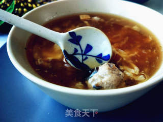 黑胡椒酸辣肉丸汤的做法步骤:6