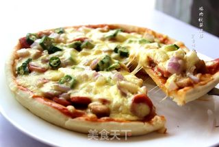 #柏翠大赛#鸡肉秋葵披萨的做法步骤:12