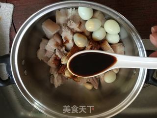 卤鹌鹑蛋五花肉的做法步骤:8