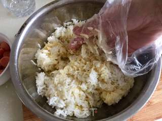 雪菜火腿蛋炒饭的做法步骤:2