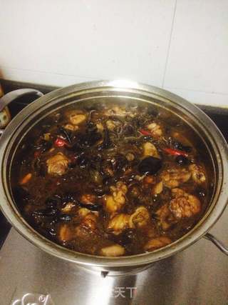 鸡腿版小鸡炖蘑菇的做法步骤:7