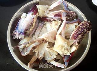 洋葱炒梭子蟹的做法步骤:3