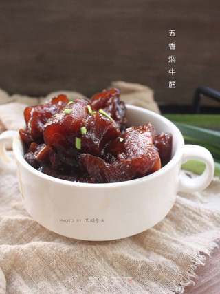 五香焖牛筋的做法步骤:5