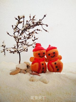 #柏翠大赛#小雪人面包的做法步骤:23