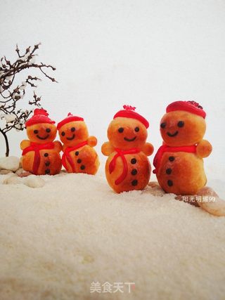 #柏翠大赛#小雪人面包的做法步骤:25