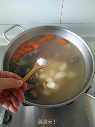 山药羊肉汤的做法步骤:7
