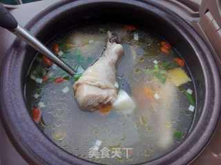 山药鸡腿汤的做法步骤:7