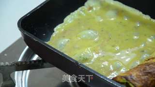 蔬菜汁玉子烧的做法步骤:7