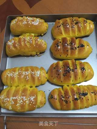 #信任之美#南瓜肉松卷和南瓜豆沙卷的做法步骤:18
