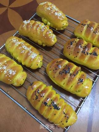 #信任之美#南瓜肉松卷和南瓜豆沙卷的做法步骤:19