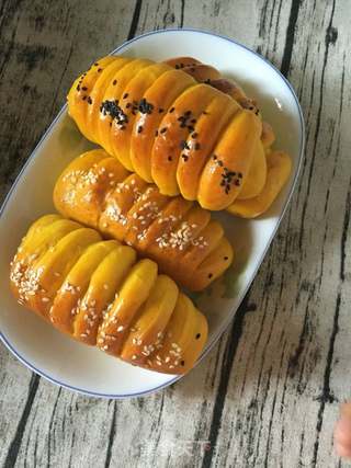 #信任之美#南瓜肉松卷和南瓜豆沙卷的做法步骤:22