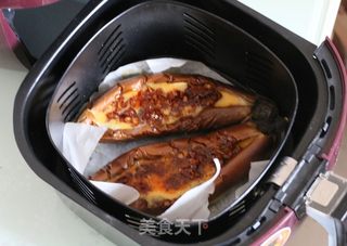 空气炸锅版香辣肉酱烤茄子的做法步骤:14