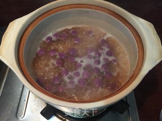 红糖紫薯汤圆糯米粥的做法步骤:9