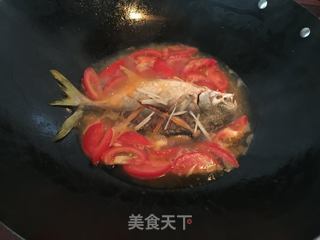 番茄金鲳鱼的做法步骤:6