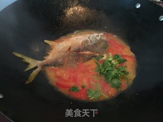 番茄金鲳鱼的做法步骤:7