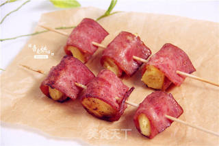 美丽新吃法——培根菠萝卷的做法步骤:9