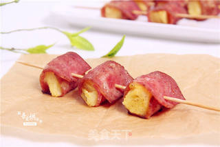 美丽新吃法——培根菠萝卷的做法步骤:8