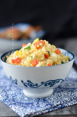 #信任之美#蟹黄炒饭的做法步骤:8