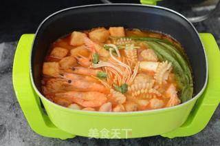 #信任之美#辣白菜海鲜锅的做法步骤:8