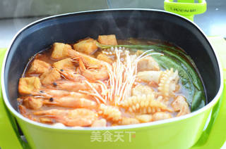 #信任之美#辣白菜海鲜锅的做法步骤:7