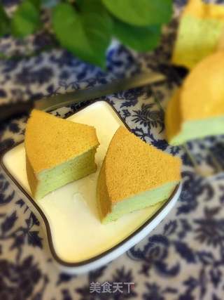 菠菜8寸戚风蛋糕的做法步骤:17