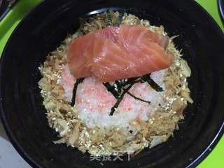 #信任之美#烟熏三文鱼茶泡饭的做法步骤:9