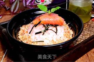 #信任之美#烟熏三文鱼茶泡饭的做法步骤:12