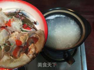 螃蟹鸭脯砂锅粥的做法步骤:7